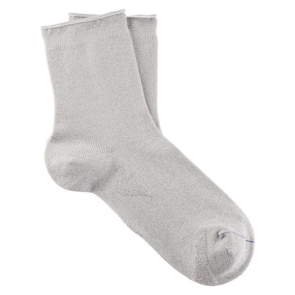 Birkenstock Cotton Sole Bling Light Gray Socks